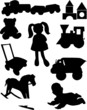 toys silhouette vector