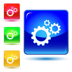 Sticker - vector icon of gears