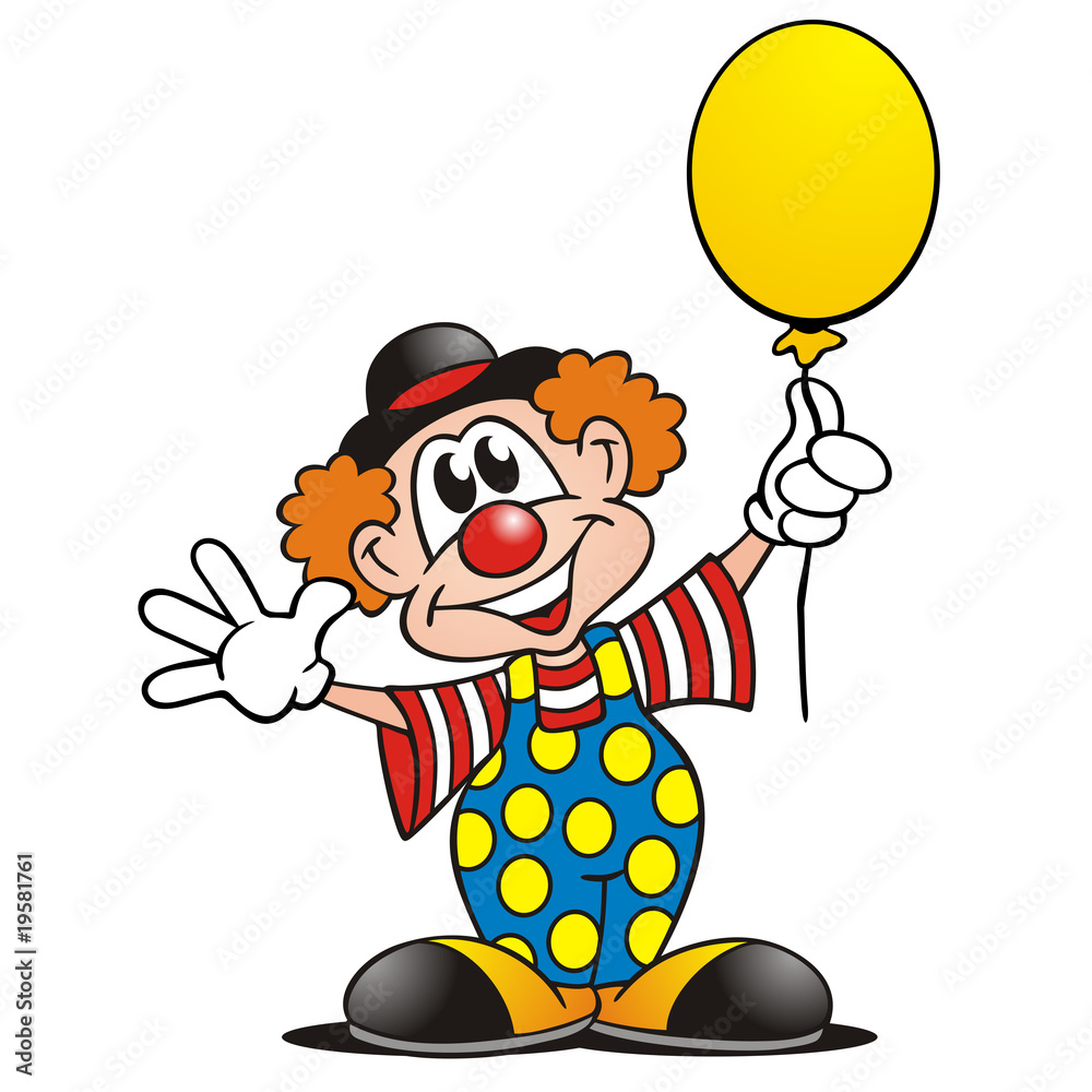 Clown Mit Luftballon Stock Gamesageddon