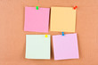 © Africa Studio - Four blank memo with colourful pins on cardboard