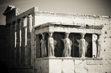 Wall Mural - caryatids, acropolis, athens