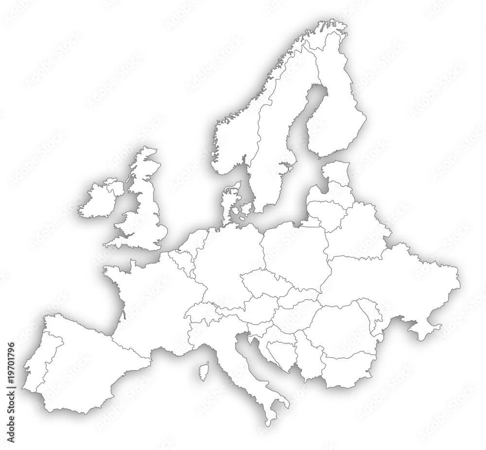 Europakarte - obrazy, fototapety, plakaty 
