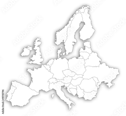 Naklejka Mapa Europy 19701796 Europa Unia Europejska Eu