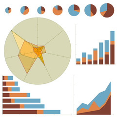 Wall Mural - Business Chart Set