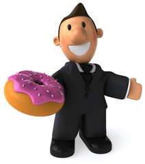 Wall Mural - Businessman et donut