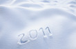 canvas print picture - 2011 in den Schnee geschrieben