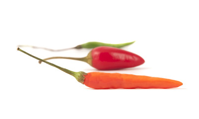 Sticker - Peppers isolated on white background. Macro photo.