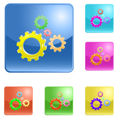 Poster - vector icon of gears