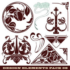 Wall Mural - vector set: elements for design on different topics