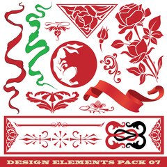Wall Mural - vector set: elements for design on different topics