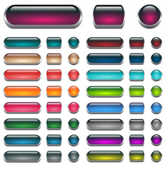 Aqua Web buttons set