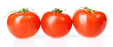 Fototapeta Kuchnia - Tomatoes isolated on white background.