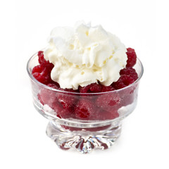 Sticker - Fresh raspberries and whipped cream