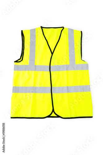 Fotografía Yellow vest isolated on the white background