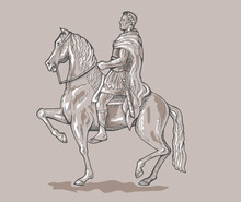 Roman Emperor Soldier Riding Horse