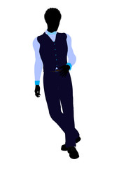 African American Business Man Silhouette