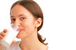 © shyshka - Portrait of woman drinking milk