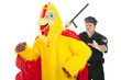 © Lisa F. Young - Cop Chasing Chicken Man