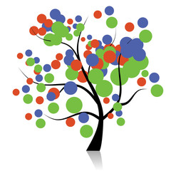 Poster - Funny art tree for your design