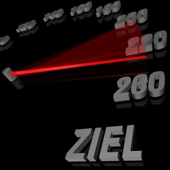 Aufkleber - tacho - ziel