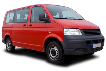 Wall Mural - red van