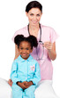 © WavebreakMediaMicro - Afro-american little girl attending medical check-up