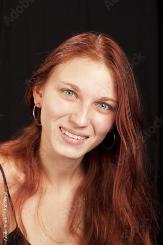 vibrant redhead teen