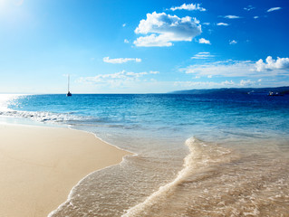 Wall Mural - sand of beach caribbean sea