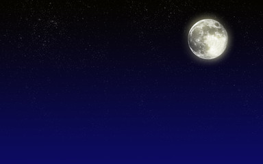 night sky with moon