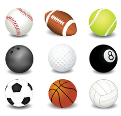 vector illustration of sport balls