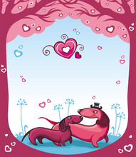 Dachshunds Love - Valentine Series