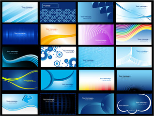 Aufkleber - business card-vector set