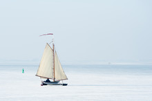 Ice Sailing In The Netherlands