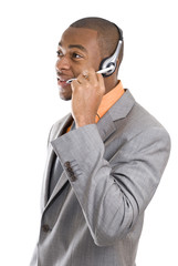 Wall Mural - African american customer support operator