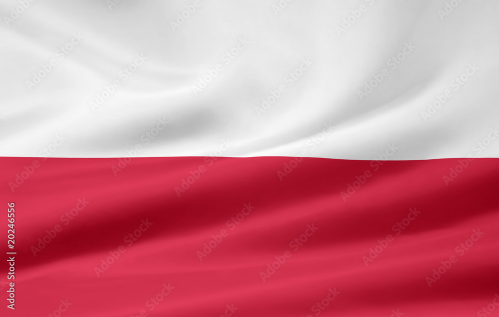 Flagge von Polen - obrazy, fototapety, plakaty 