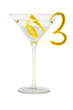 Martini cocktail with lemon peel