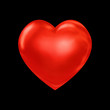 Valentine heart on black