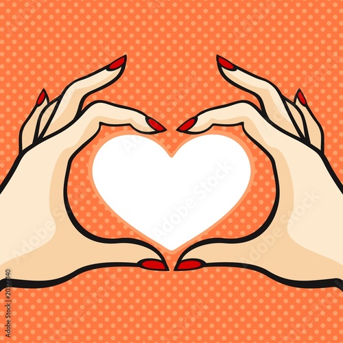 Naklejka nad blat kuchenny Valentine's day card