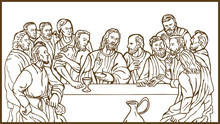 Last Supper Jesus Christ Savior Disciples Apostles