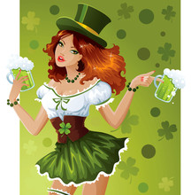 St. Patrick's Day Waitress