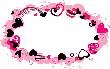 Wall Mural - Heart Cloud Frame