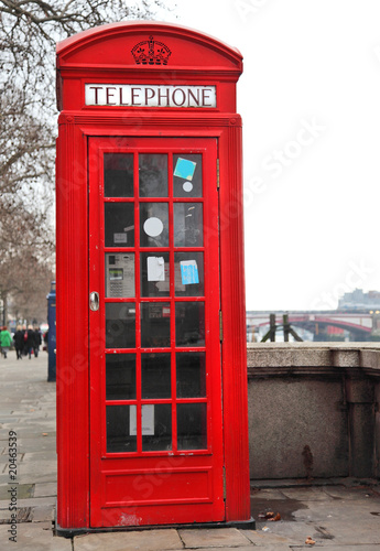 Naklejka na drzwi Red Telephone Box London