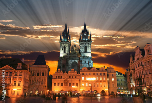 Photo The Old Town Square in Prague City