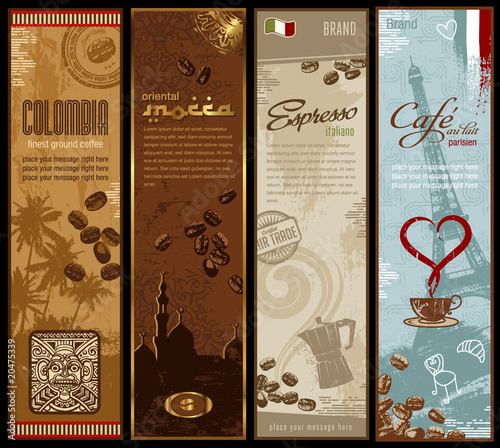 Fototapeta do kuchni coffee banners (grunge is removable)