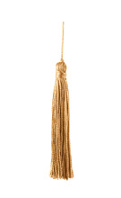 Golden Knot Top Tassel Isolated On White Background