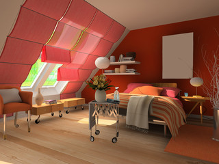 Bedroom interior rendering