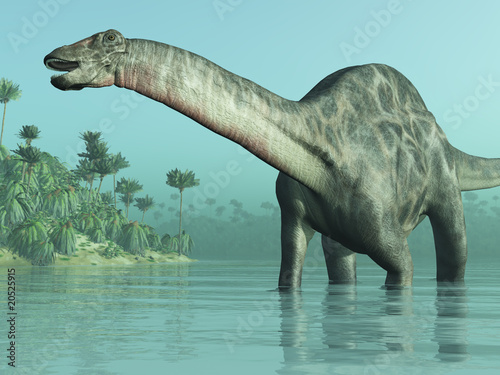 Plakat na zamówienie Dicraeosaurus Dinosaur 3D render