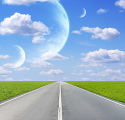 Canvas Print - sky in alien planet