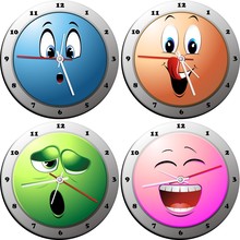 Orologio Cartoon-Cartoon Clock-Orloge Cartoon-Vector 1