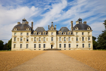 Cheverny Chateau at sunset, France.